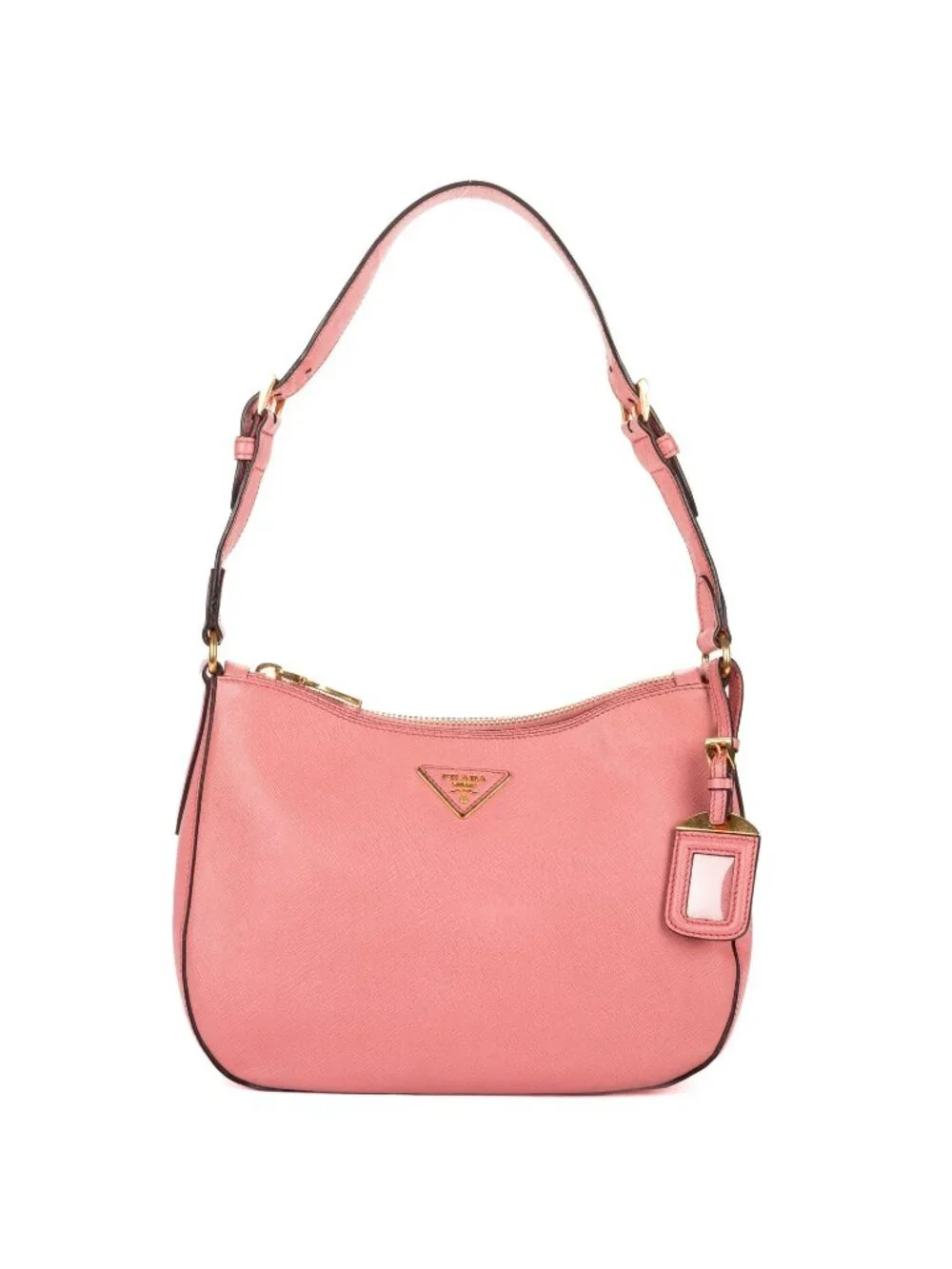 Prada Hobo Pink Saffiano Leather